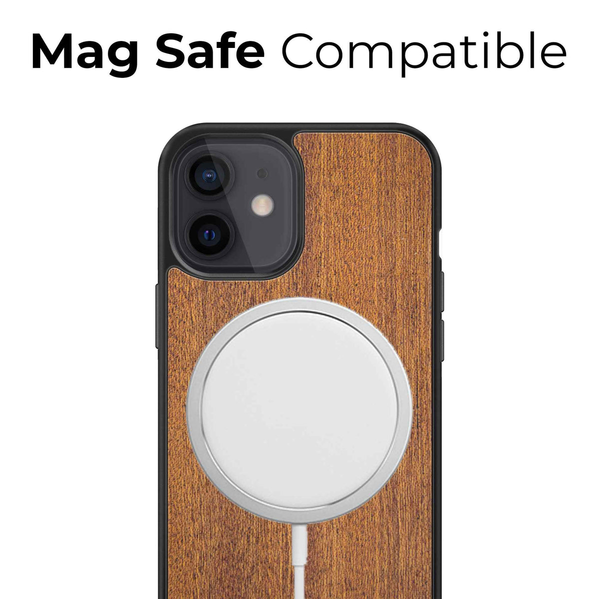Handcrafted Mahogany Wood Phone Case, Compass Edition